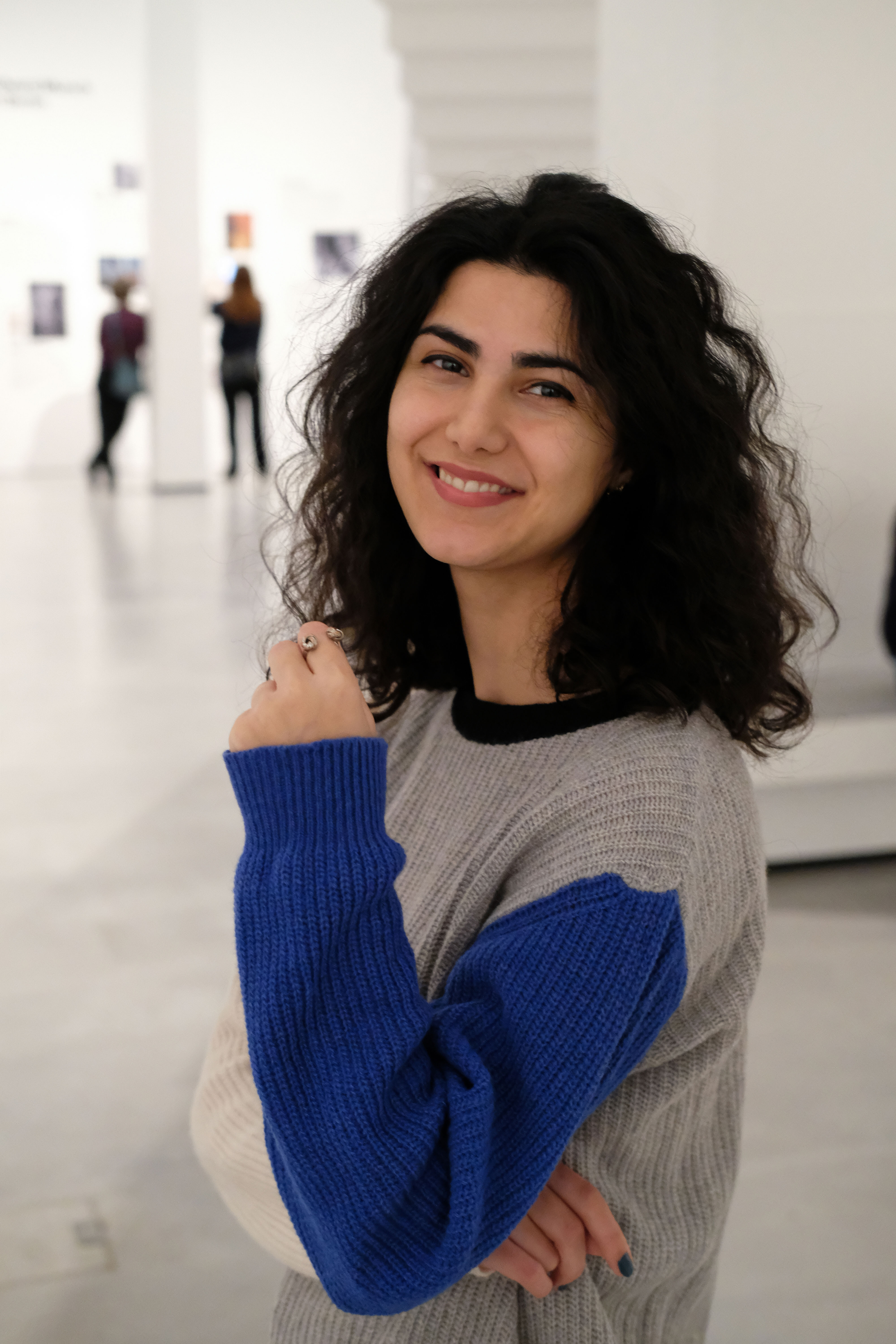 Farzaneh at a museum exhibit