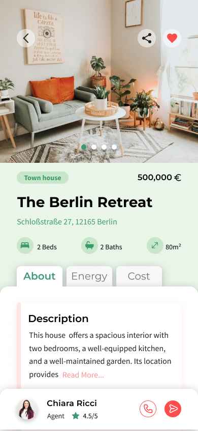 Homelon property detail screen